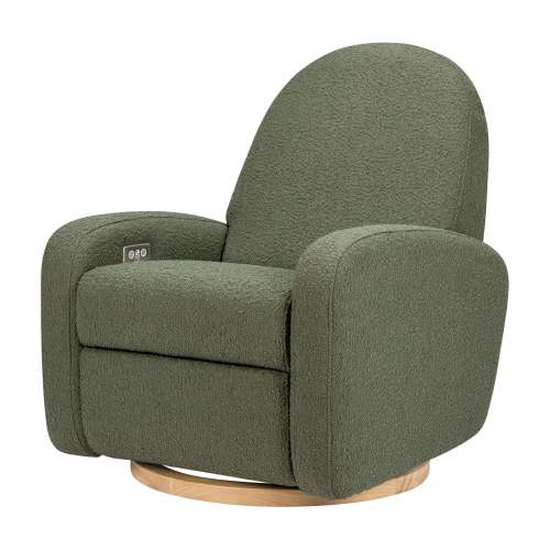 Nami Electronic Recliner and Swivel Glider Recliner in Boucle with USB port