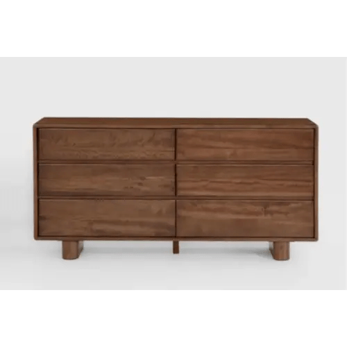 Citra Brown Mango Wood 6-Drawer Dresser