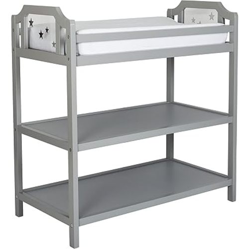 Suite Bebe Celeste Changing Table Safety Rail Included, Light Grey