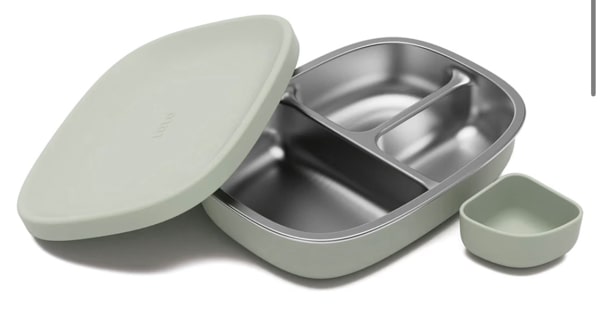 Amazon.com: Lalo Bento Box - BPA-Free Bento Box For Kids & Toddlers, Leak-Proof, Dishwasher Safe, Easy to Open & Clean Silicone & Stainless Steel Lunch Box For Kids, Portable for Daycare or Travel - Sage