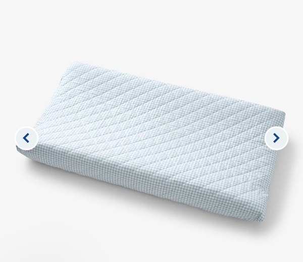 Ditsy Gingham Quilted Changing Pad Cover | The Company Store