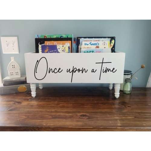 Once upon a time box- Book Box - Book Storage - Kids books - Book caddy - Kids room storage - Toy Storage - Kids Christmas Gift