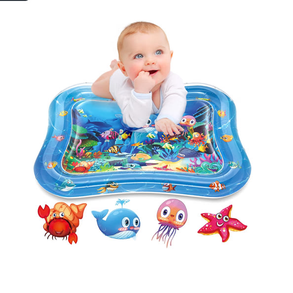 Infinno Inflatable Tummy Time Mat Premium Baby Water Play Mat for Infants and Toddlers Baby Toys for 3 to 24 Months, Strengthen Your Baby's Muscles, Portable
