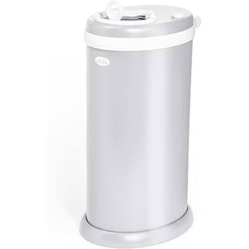 Amazon.com: Ubbi Stainless Steel Diaper Pail, No Special Bags, Odor-Locking, Gray | Award-Winning Registry Must-Have, Childproof Safety Lid with Lock, Holds Up To 55 Newborn Diapers, Modern Nursery Essential