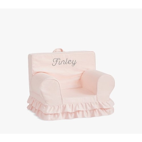 My First Anywhere Chair®, Dusty Blush Ruffle | Pottery Barn Kids
