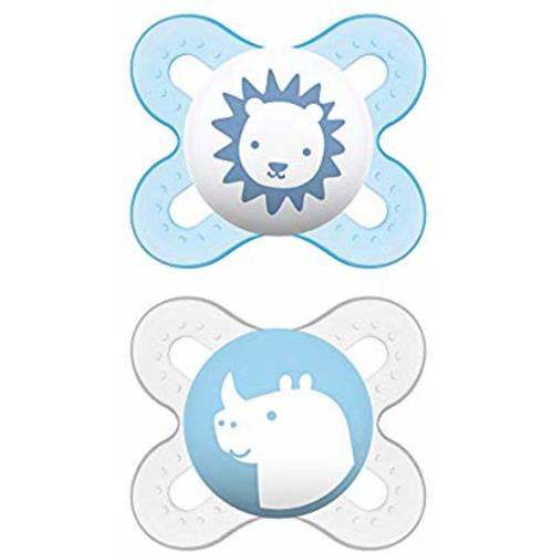 MAM Pacifiers, Newborn Pacifier, Best Pacifier for Breastfed Babies, ‘Start’ Design Collection, Boy, 2-Count