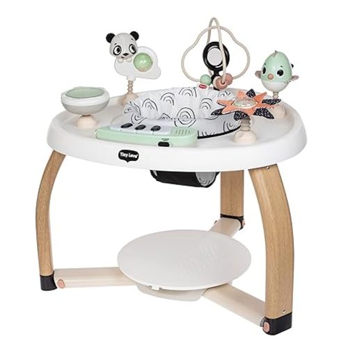 Tiny Love 5-in-1 Here I Grow Stationary Activity Center – Black & White Décor Collection, Black & White