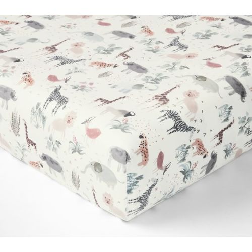 Safari Organic Cotton TENCEL™ Crib Fitted Sheet