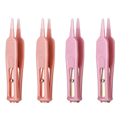 4 Pcs Plastic Nose Cleaning Tweezers Nose Booger Cleaner Baby Nasal Tweezers Booger Removers with LED Light for Baby Care