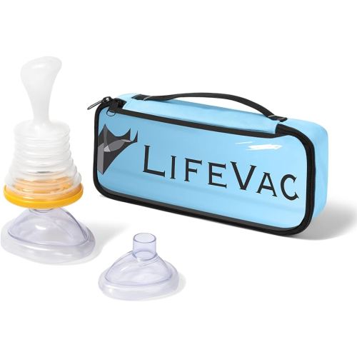 LifeVac Blue Travel Kit - Portable Suction Rescue Device, First Aid Kit for Kids and Adults, Portable Airway Suction Device for Children and Adults