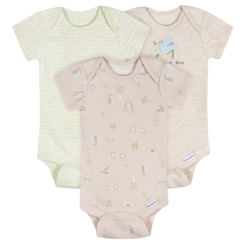 3-Pack Baby Neutral Park Life Short Sleeve Onesies® Bodysuits – Gerber Childrenswear