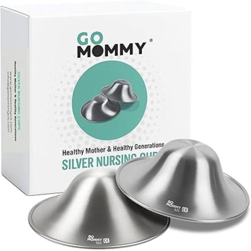 The Original Silver Nursing Cups, Nipple Shields for Breastfeeding, Nipple Protector, Covers, No Need for Cream, Newborn Essentials Must Haves
