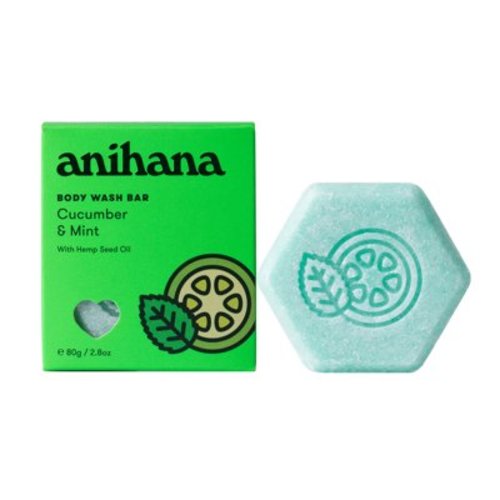 Anihana Body Wash Bar Cucumber & Mint for All Skin Types 2.8oz