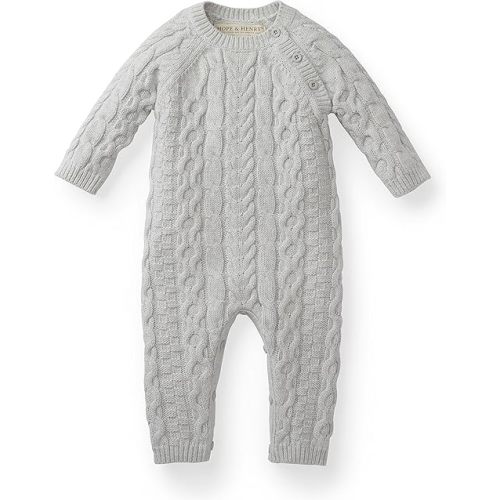 Hope & Henry Layette Baby Cable Knit Sweater Romper