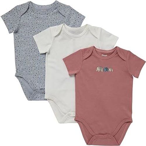 Hanes Unisex Baby Pure Comfort Short Sleeve Bodysuits, Infant Bodysuits, Boys & Girls, 3-packBaby and Toddler T-Shirt Set