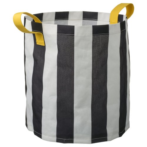 NICKY Storage bag - black white/stripe