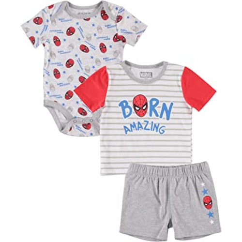Marvel Baby Infant Boys Short Sleeve Newborn Spiderman Character Bodysuit Avengers Baby Boy Clothes