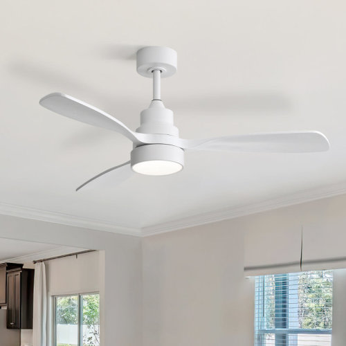 George Oliver Nicola 48" 3 - Blade LED Standard Ceiling Fan with Remote Control and Light Kit Included & Reviews | Wayfair