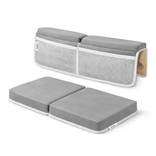Rylor Premium Baby Bath Kneeler Mat & Elbow Rest Pad Set – Comfortable Bath Kneeler and Elbow Kneeling Rest Pad for Parents, Extra Long 26'', 2.4'' Thick, Non-Slip Support for Easy Bath Time (Gray)