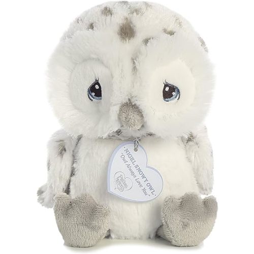 Aurora® Inspirational Precious Moments™ Nigel Snowy Owl Stuffed Animal - Cherished Memories - Enduring Comfort - White 8.5 Inches