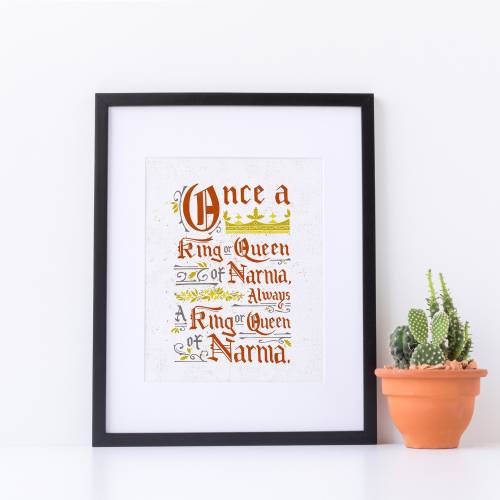 Narnia Quotes, Narnia Art, King and Queen, Childrens Book Art, Queen Crown, King Crown, Christian Wall Art, Christian Gifts, CS Lewis