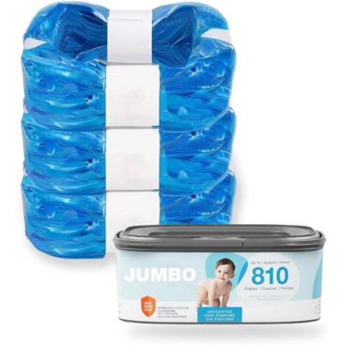 3pcs 26FT Compatible with Diaper Genie Pails jumbo Diaper Pail Refills Classic/Compact/Select 810 count
