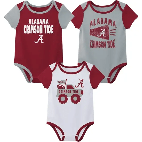 Outerstuff NCAA Teams Newborn Baby and Infant Short Sleeve Bodysuit Variety 3-Pack (0-18m)