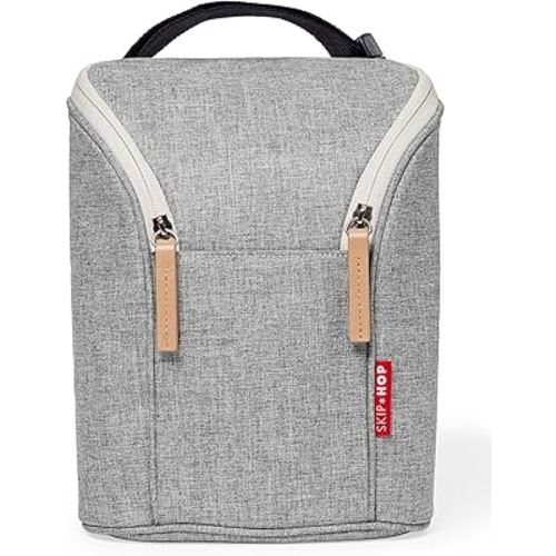Skip Hop Baby Breastmilk Cooler Insulated Bottle Bag, Grab & Go, Chevron