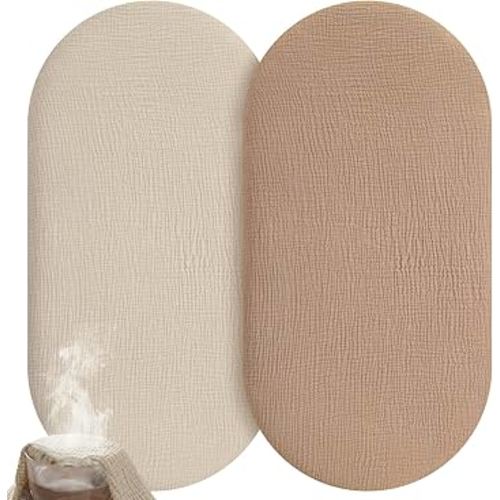 Muslin Bassinet Sheets Boy Girl, 100% Cotton Fitted Bassinet Sheet Set 2 Pack Bassinet Mattress Sheets Universal Fit for Rectangle, Round, Oval, Hourglass Mattress, Soft Breathable