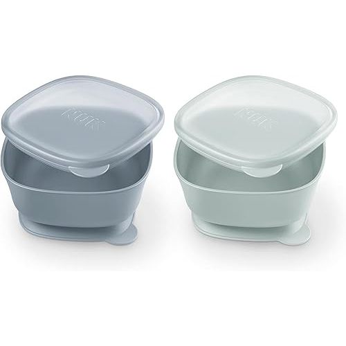 NUK for Nature Suction Bowl and Lid, Leak-Proof Lid, Microwave, Freezer, & Top Rack Dishwasher Safe, BPA-Free