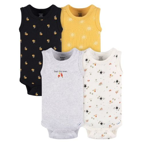 Gerber Baby Boys' Onesies Bodysuits - Coastal - 6-9 Months - 4-pack