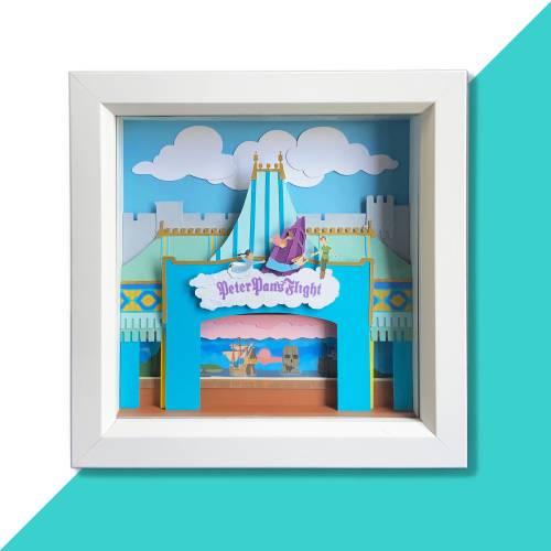Peter Pan's Flight Ride Handmade Shadow Box Frame