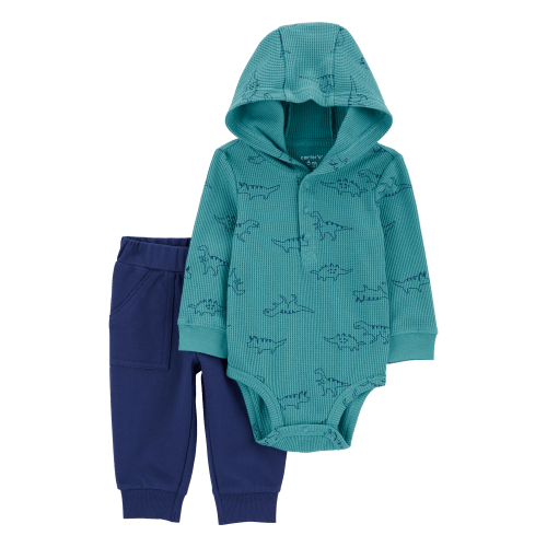 Baby 2-Piece Dinosaur Hooded Bodysuit Pant Set - Carter's | Carter's