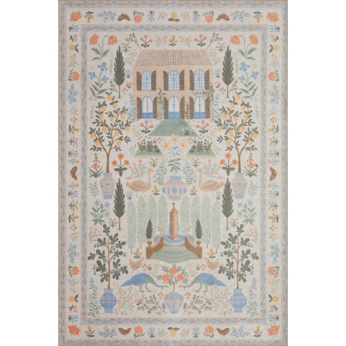 Rifle Paper Co. x Loloi Menagerie MEN-03 Camont Cream Rug