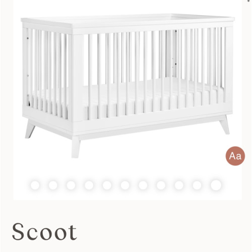 Babyletto Scoot 3-in-1 Convertible Crib with Toddler Bed Conversion Kit