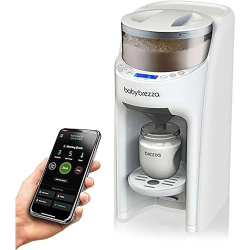 Baby Brezza Formula Pro Advanced WiFi Formula Dispenser - Automatically Mix a Warm Formula Bottle from Your Phone Instantly – Easily Make Bottle with Automatic Powder Blending Machine, White
