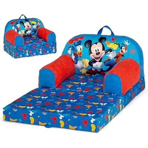 Delta Children - Mickey Mouse Cozee Buddy Flip-Out Kids Chair, Blue