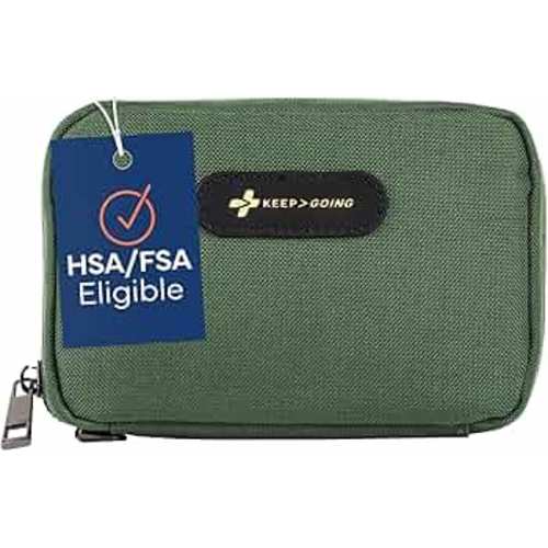 Keep Going Travel First Aid Kit for Kids – 130 Pc. First Aid Kit for Car, Purse, Diaper Bag, Backpack, & Suitcase, with Latex-Free Bandages – 7 x 5 x 2 in. Travel First Aid Kit TSA-Approved