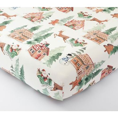 Organic Gingerbread Crib Sheet , Multi