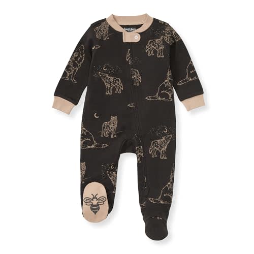 Burt's Bees Baby Boys' Sleep & Play PJs, 100% Organic Cotton One-Piece Zip Front Jumpsuit, Baby Boys Footie Pajamas & PJs