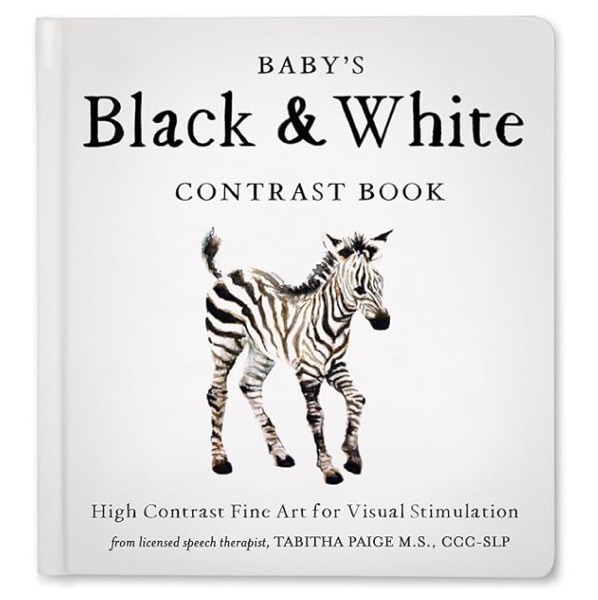 Baby's Black and White Contrast Book: High-Contrast Art for Visual Stimulation at Tummy Time (Tabitha Paige Children's Book Series)