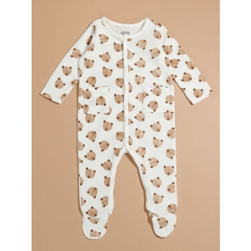 Bear Babe Footie by MudPie in White | Tullabee