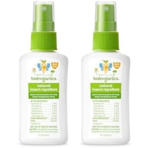 Babyganics Insect Spray, 2oz, 2 Pack, Made with Plant and Essential Oils, Packaging May Vary