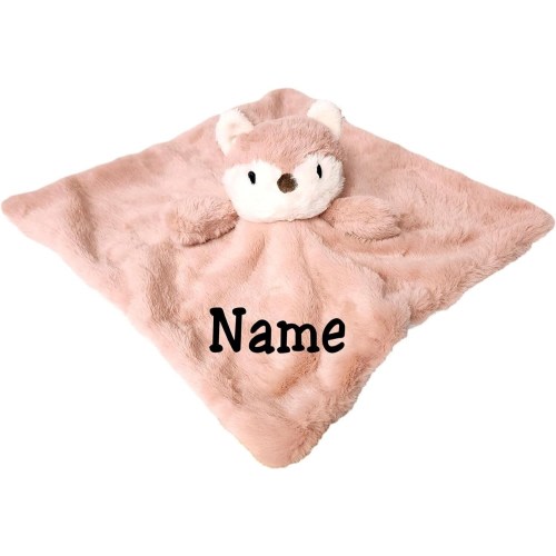 SONA G DESIGNS Personalized Plush Fox Baby Lovey Lovie Security Blanket