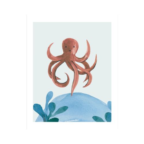 Ocean Friends IV Open Edition Children's Art Print by Teju Reval