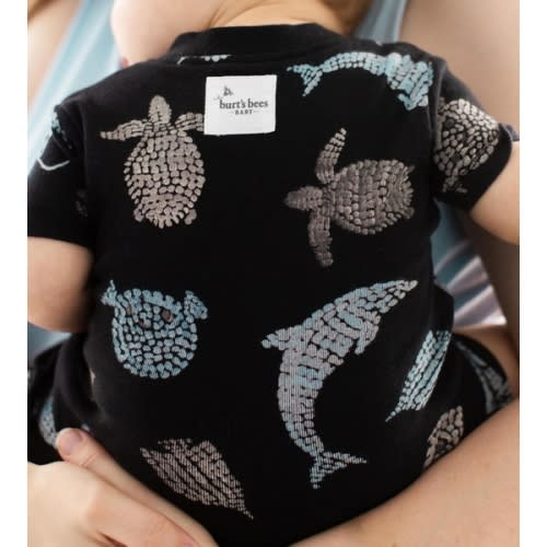 Mosaic Sea Animals Organic Baby Sleeper Romper