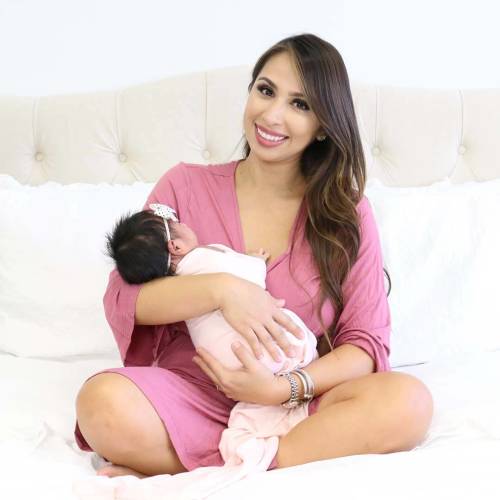 Solid Dusty Rose Bamboo Knit Maternity Robe