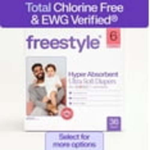 Freestyle Hyper Absorbent Ultra Soft Baby Diapers, Size 6, 36 Count (Select for More)
