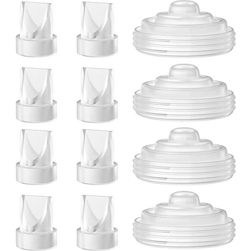 8PCS Duckbill Valves 4PCS Silicone Diaphragm Compatible with Momcozy M5 Breast Pump, Replacement Pump Parts Accessories Compatible for M5 Momcozy,12PCS