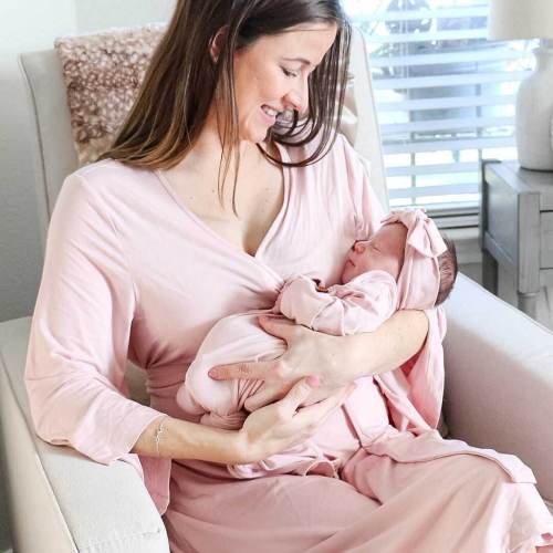 Bamboo Knit Maternity Robe | Solids